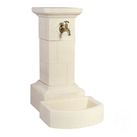 Borne Fontaine Pierre Ivoire - H 95cm
