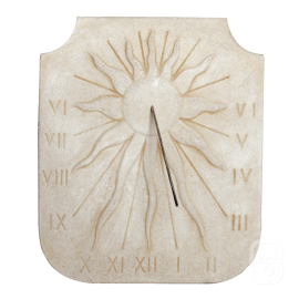 Cadran solaire relief Soleil ton pierre vieillie
