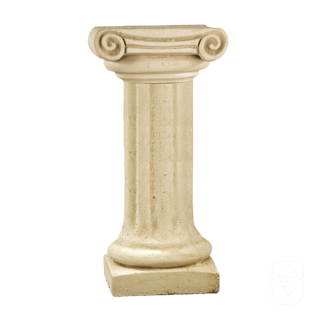 Colonne pierre patinée chapiteau ionique - 70 cm