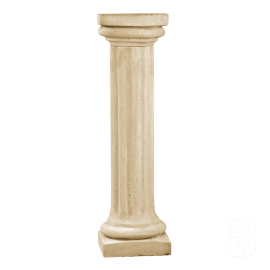 Colonne pierre patinée chapiteau carré - 104 cm