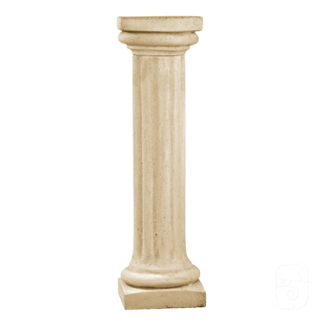 Colonne pierre patinée chapiteau carré - 104 cm