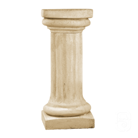 Colonne pierre patinée chapiteau carré - 70cm