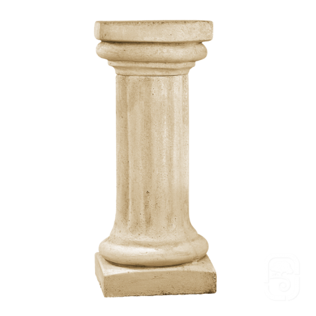 Colonne pierre patinée chapiteau carré - 70cm