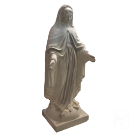 Statue Vierge Marie ton vieilli - H 86cm