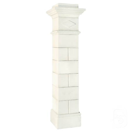 Pilier Saintonge 40 blanc en pierre reconstituée - H 236cm