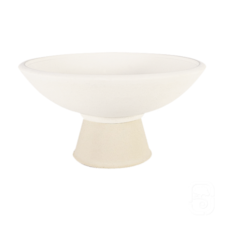 Pied pour Coupe 108 béton pressé blanc - H 23cm Pied pour Coupe 108 béton pressé blanc - H 23cm
